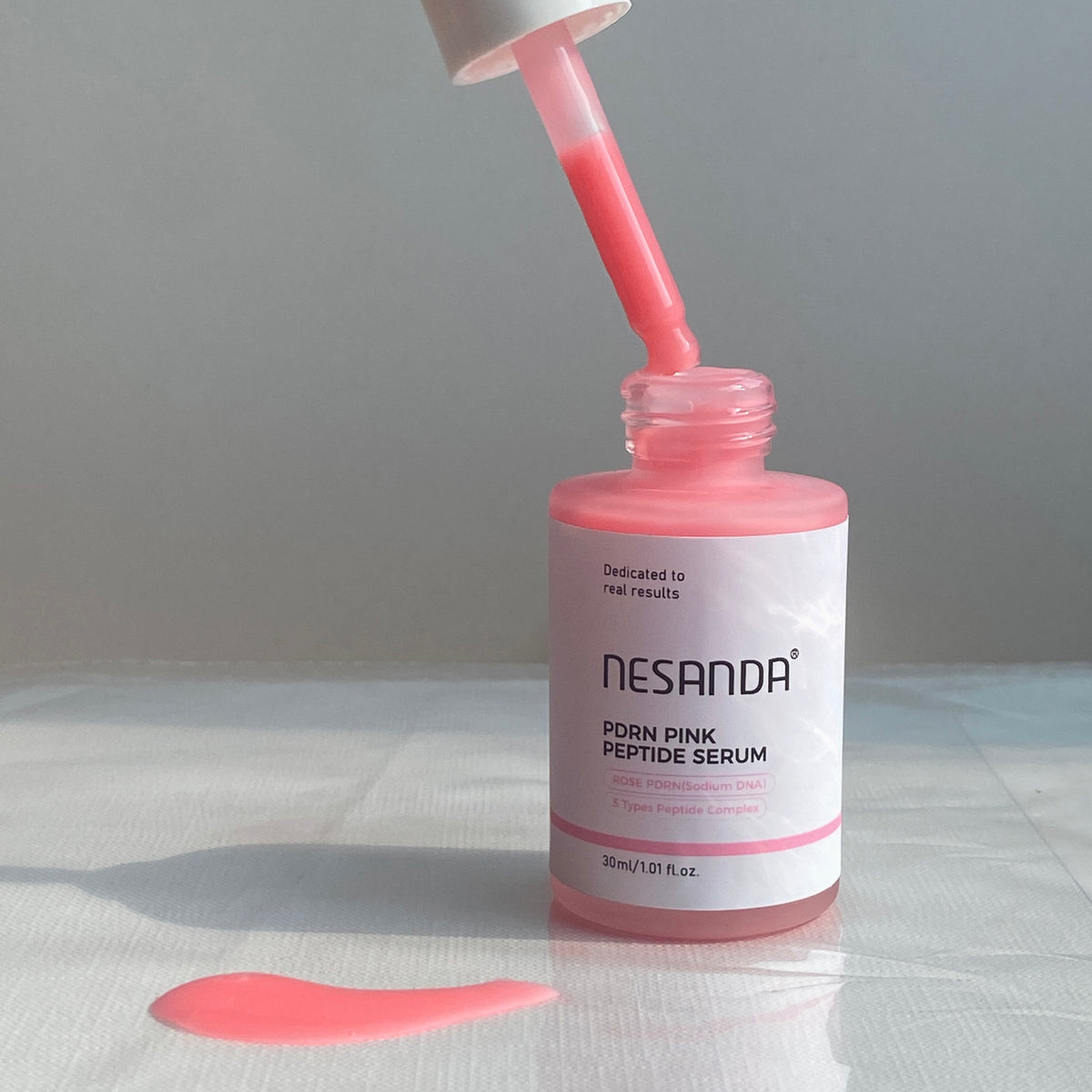 PDRN Pink Peptide Serum – Hydrating Glow Serum with Peptides & Niacinamide for Smooth, Radiant-Looking Skin