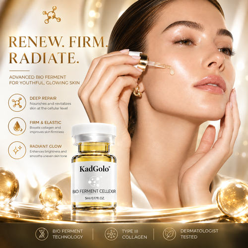 KadGolo peptide skincare serum with golden essence