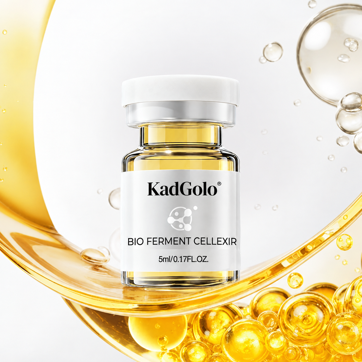KadGolo fermented collagen serum with a lightweight texture and hydrating skincare finish.