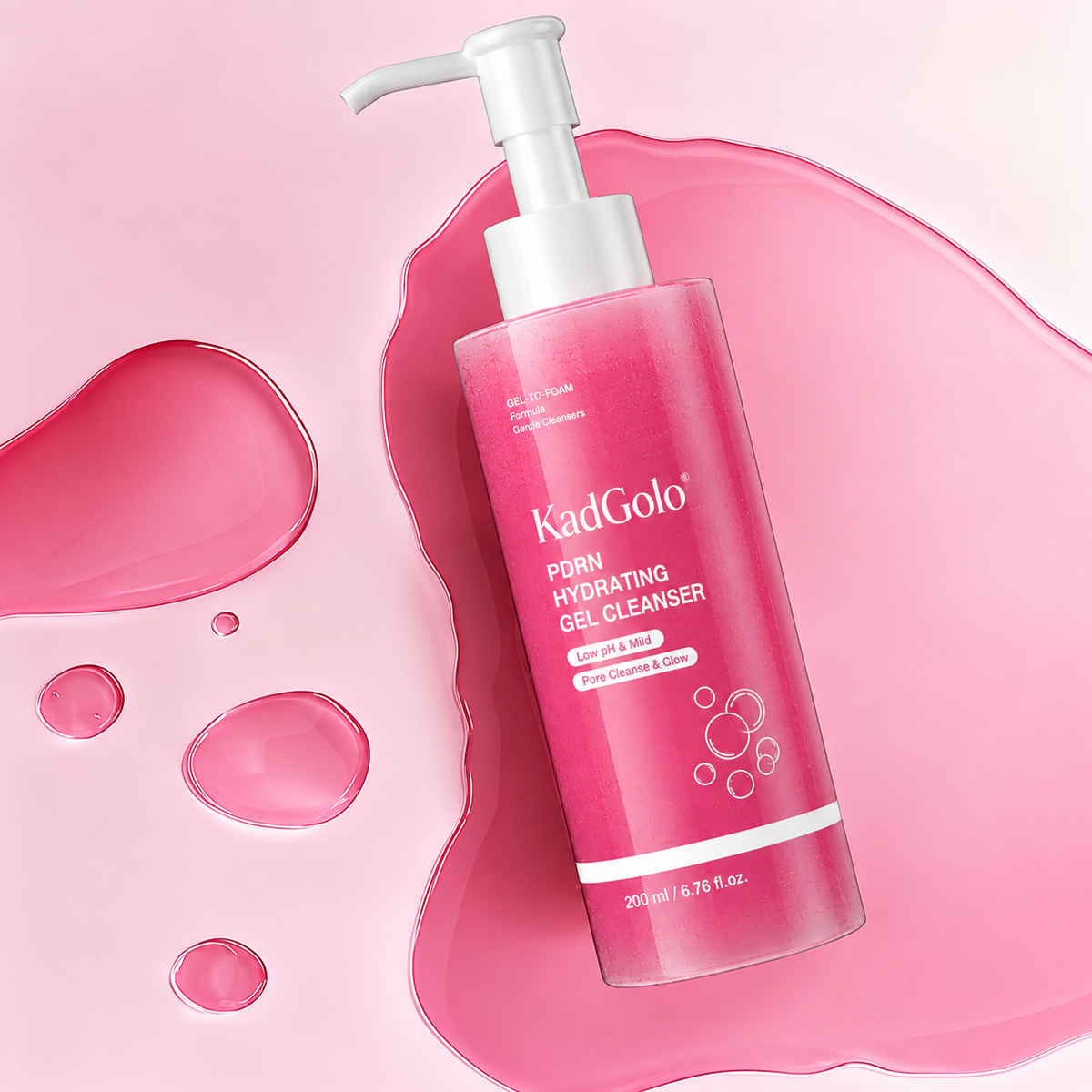 Pink KadGolo facial wash designed for a fresh and clean skin feel