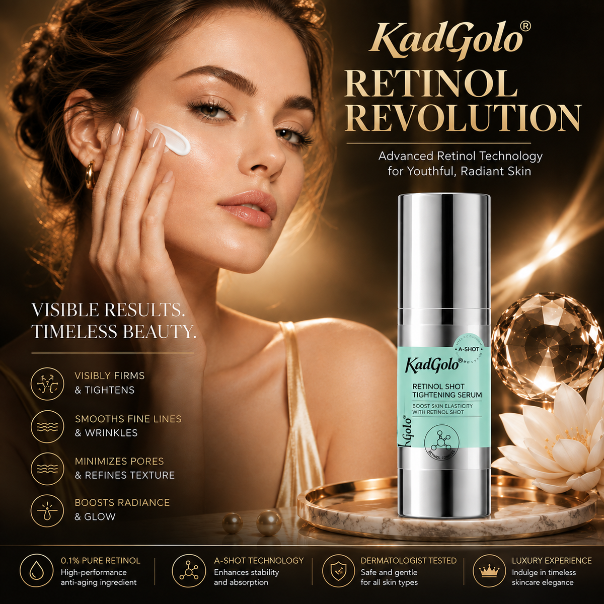 KadGolo salicylic acid facial cleanser in green tube for daily skincare