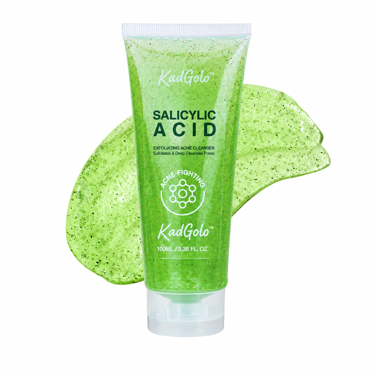 KadGolo salicylic acid cleanser with exfoliating, soothing and balancing skincare formula