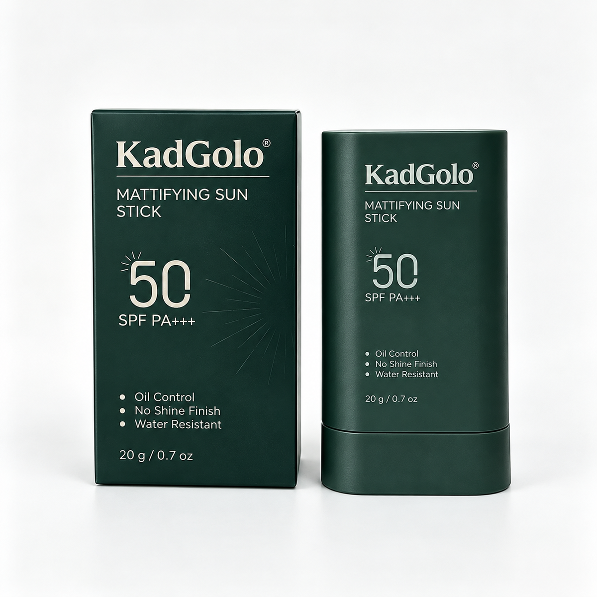 KadGolo sun stick shown with male models enjoying outdoor activities