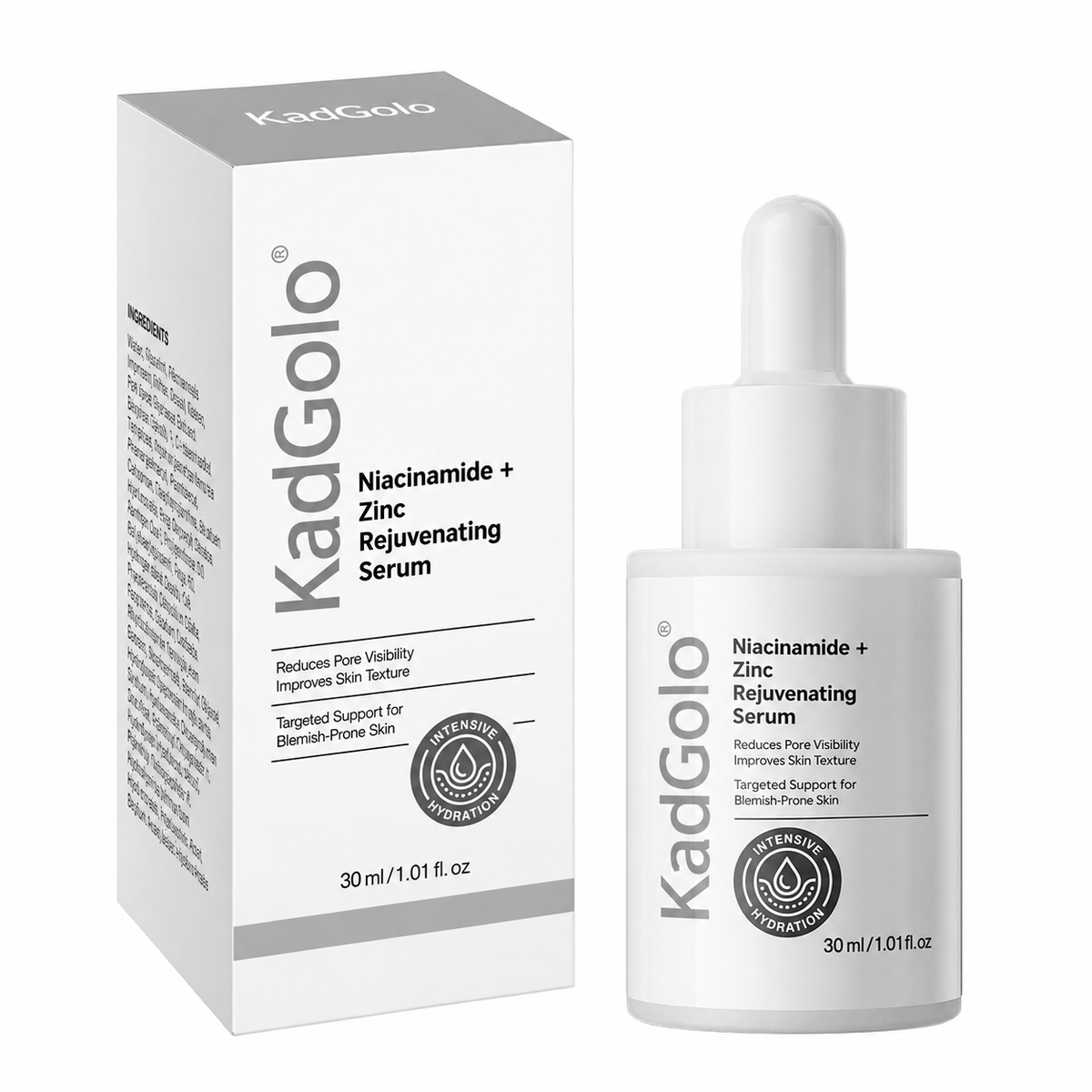 KadGolo lightweight niacinamide and zinc skincare serum