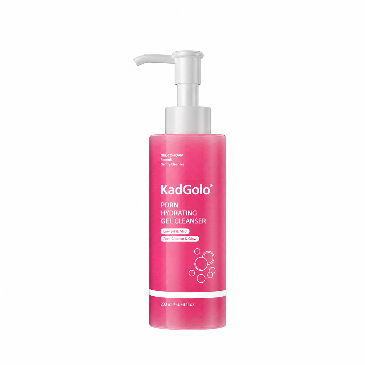 KadGolo moisturizing face wash presented with a soft pink skincare background